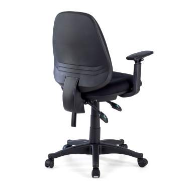 chaise de bureau noir avec des bras tissu accoudoirs reglables 1d 7