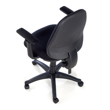 chaise de bureau noir avec des bras tissu accoudoirs reglables 1d 9