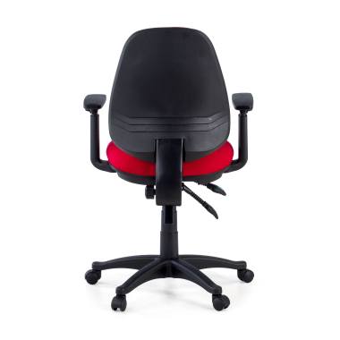 chaise de bureau rouge avec des bras tissu accoudoirs reglables 1d 8