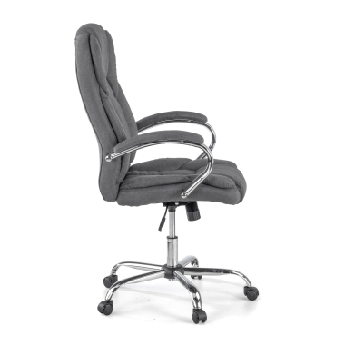 fauteuil de bureau gris tapisse tissu accoudoirs rembourres 4