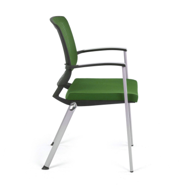 chaise visiteur vert adam maille accoudoirs fixes 5
