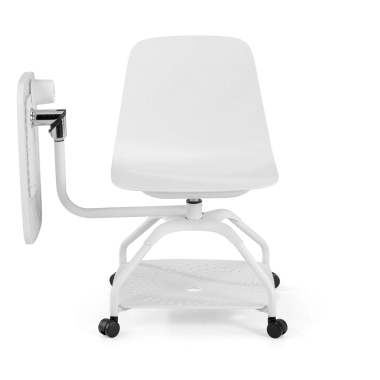 chaise avec tablette blanc step plastique accoudoirs mobiles 2