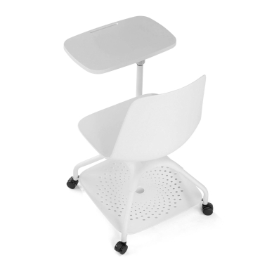 chaise avec tablette blanc step plastique accoudoirs mobiles 5
