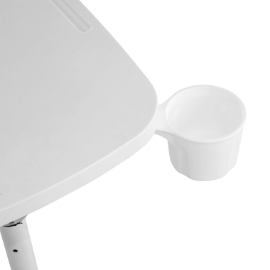 chaise avec tablette blanc step plastique accoudoirs mobiles 8