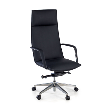 fauteuil de bureau noir hamilton simil cuir accoudoirs fixes 1
