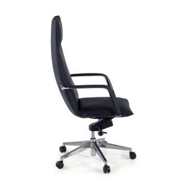 fauteuil de bureau noir hamilton simil cuir accoudoirs fixes 4