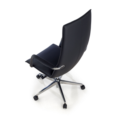 fauteuil de bureau noir hamilton simil cuir accoudoirs fixes 8