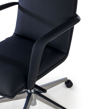 fauteuil de bureau noir hamilton simil cuir accoudoirs fixes 9