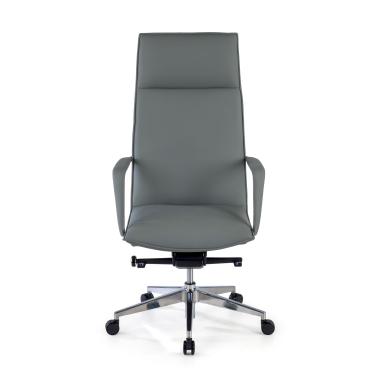 fauteuil de bureau gris hamilton simil cuir accoudoirs fixes 3