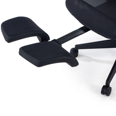 chaise ergonomique noir avec repose pieds maille accoudoirs reglables 3d double soutien lombaire appui tete repose pieds extensible 11