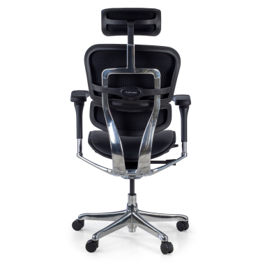 fauteuil de bureau noir structure noire similicuir cuir authentique accoudoirs reglables 5d appui tete 7