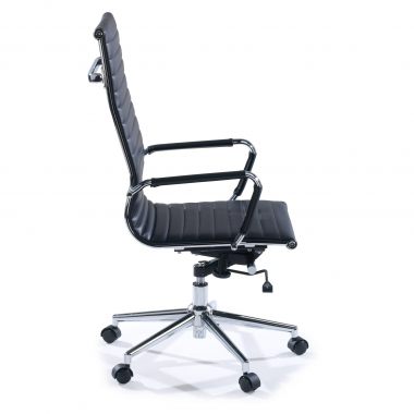Chaise bureau design Stilo, Structure chromée, dossier haut 210702 - (Outlet)