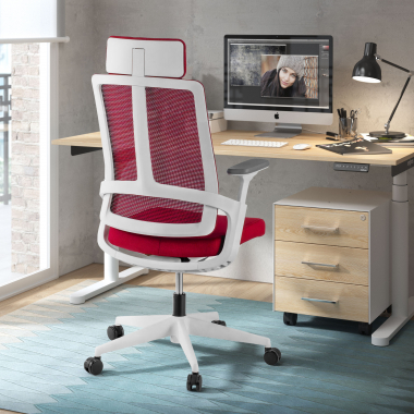 Chaise de Bureau Ergonomique Team white, Excellente Qualité 210718 - (Outlet)