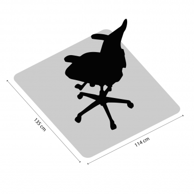 Tapis de Chaise de Bureau rectangulaire en PVC Transparent 210722 - (Outlet)