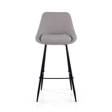 tabouret de bureau gris giselle tissu accoudoirs rembourres 3
