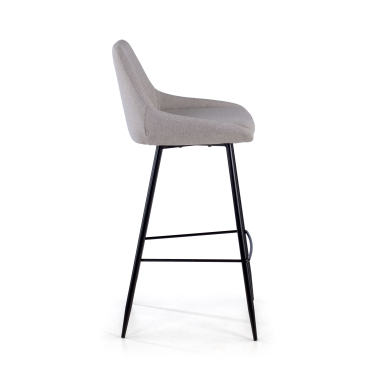 tabouret de bureau gris giselle tissu accoudoirs rembourres 6