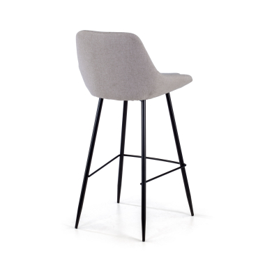 tabouret de bureau gris giselle tissu accoudoirs rembourres 7