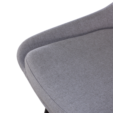 tabouret de bureau gris giselle tissu accoudoirs rembourres 4