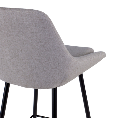 tabouret de bureau gris giselle tissu accoudoirs rembourres 10