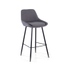 Tabouret Tapissé Giselle, Ergonomique et Structure Noire
