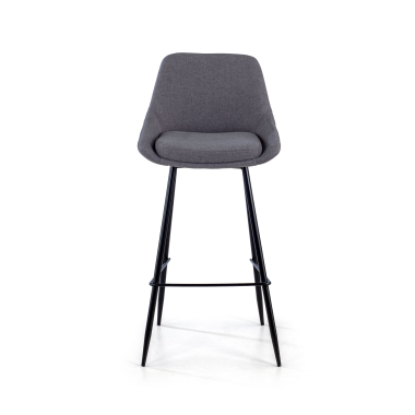tabouret de bureau anthracite giselle tissu accoudoirs rembourres 3