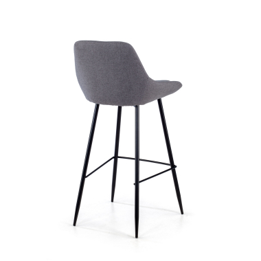 tabouret de bureau anthracite giselle tissu accoudoirs rembourres 6