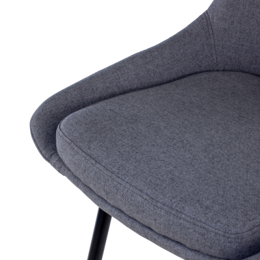 tabouret de bureau anthracite giselle tissu accoudoirs rembourres 4