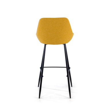 tabouret de bureau jaune giselle tissu accoudoirs rembourres 7