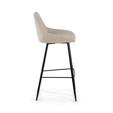 tabouret de bureau beige giselle tissu accoudoirs rembourres 5