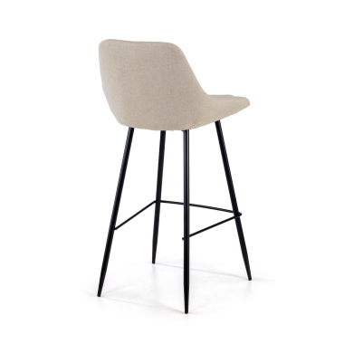 tabouret de bureau beige giselle tissu accoudoirs rembourres 6