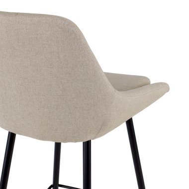 tabouret de bureau beige giselle tissu accoudoirs rembourres 4