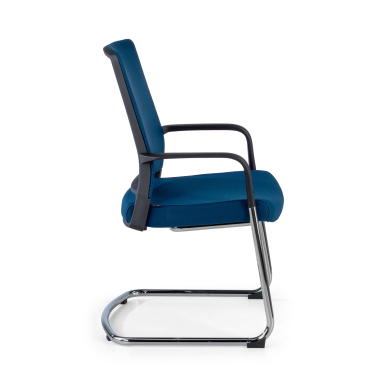 chaise de conference bleu rouge respirant maille accoudoirs fixes 4