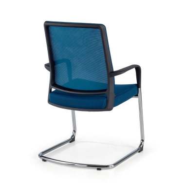 chaise de conference bleu rouge respirant maille accoudoirs fixes 6