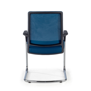 chaise de conference bleu rouge respirant maille accoudoirs fixes 8