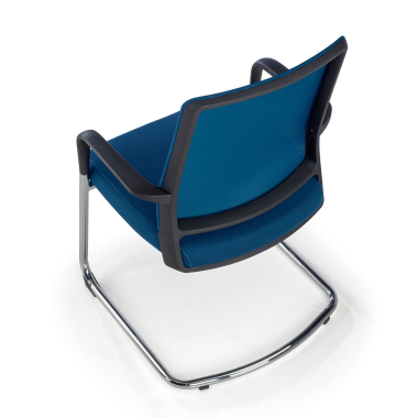 chaise de conference bleu rouge respirant maille accoudoirs fixes 7