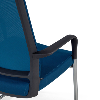 chaise de conference bleu rouge respirant maille accoudoirs fixes 5