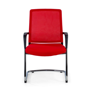 chaise de conference rouge rouge respirant maille accoudoirs fixes 3