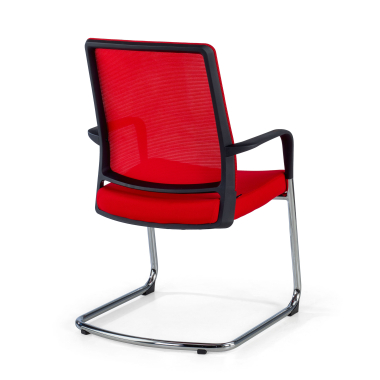 chaise de conference rouge rouge respirant maille accoudoirs fixes 7