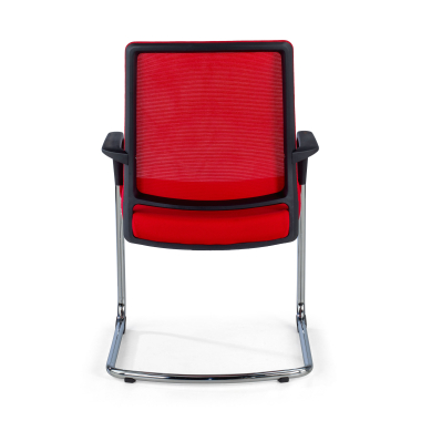 chaise de conference rouge rouge respirant maille accoudoirs fixes 9