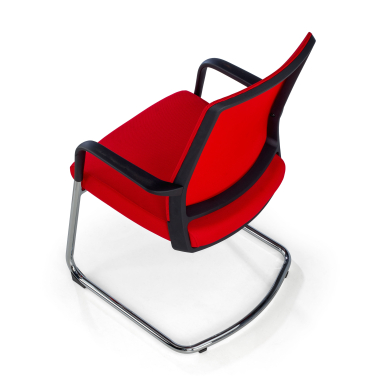 chaise de conference rouge rouge respirant maille accoudoirs fixes 8