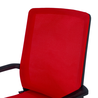 chaise de conference rouge rouge respirant maille accoudoirs fixes 5