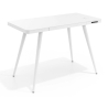 Table de bureau design Clarity, avec chargeur sans fil et pieds en acier
