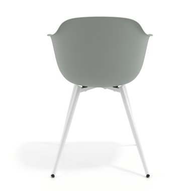 chaise de conference blanc anthracite 4 pattes plastique accoudoirs fixes 4