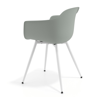 chaise de conference blanc anthracite 4 pattes plastique accoudoirs fixes 5
