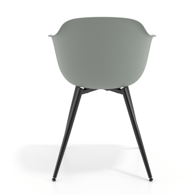 chaise de conference noir anthracite 4 pattes plastique accoudoirs fixes 4