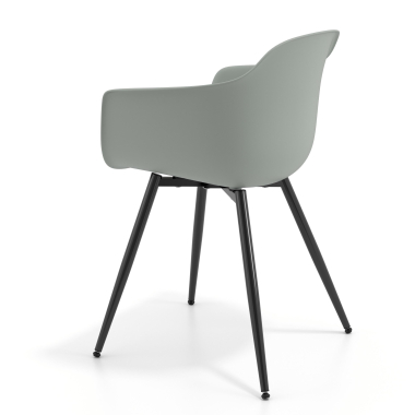 chaise de conference noir anthracite 4 pattes plastique accoudoirs fixes 5