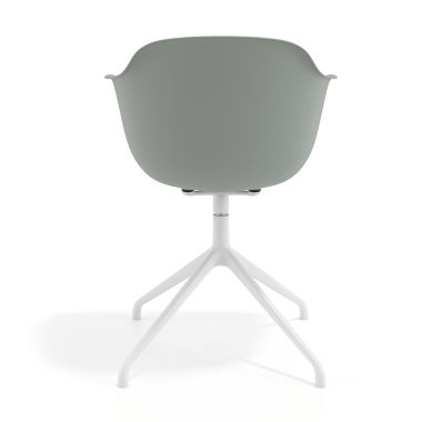 chaise de reunion blanc anthracite base pyramide plastique accoudoirs fixes 4