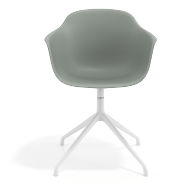 chaise de reunion blanc anthracite base pyramide plastique accoudoirs fixes 6