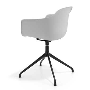 chaise de reunion noir gris base pyramide plastique accoudoirs fixes 5
