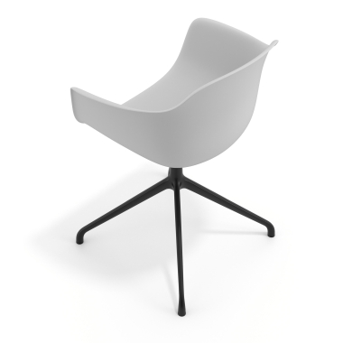 chaise de reunion noir gris base pyramide plastique accoudoirs fixes 7